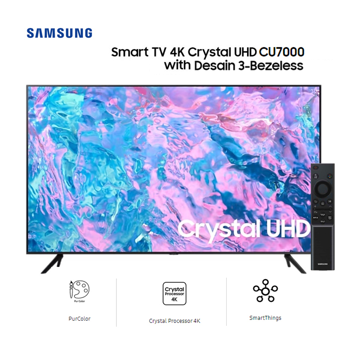 Samsung Crystal UHD 4K LED Smart TV (2022) 50" - 50CU7000